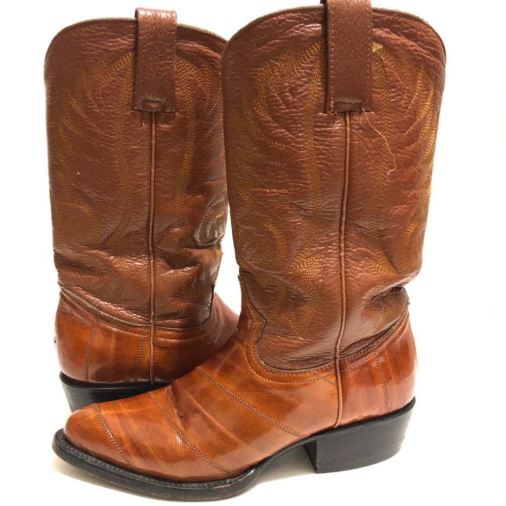 Brown cowboy boots